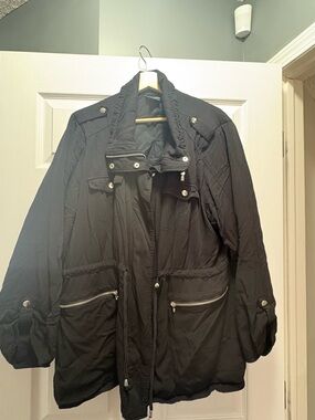 City Chic Black Jacket with Zip Pockets